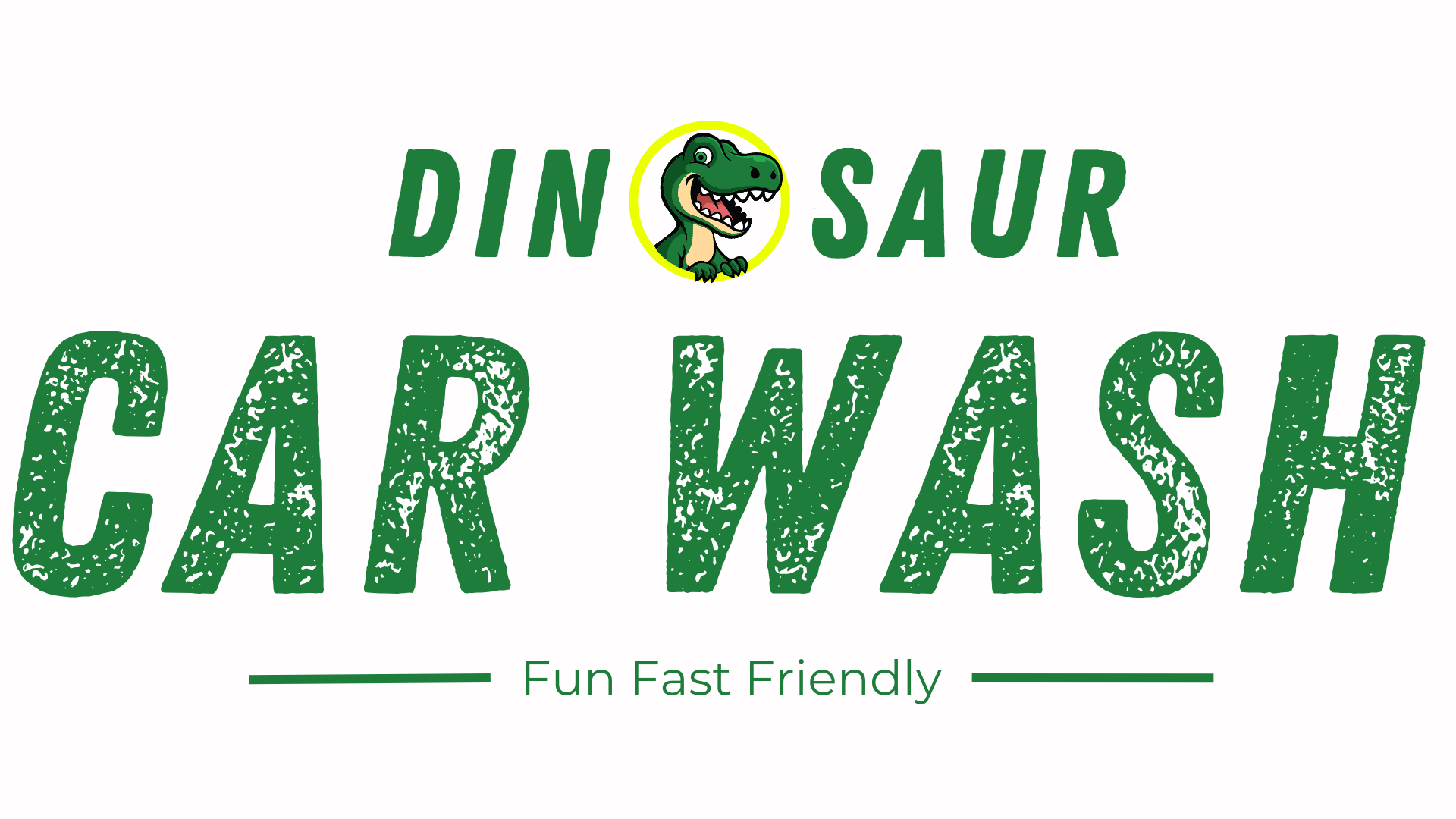 Dinosaur Car Wash Logo